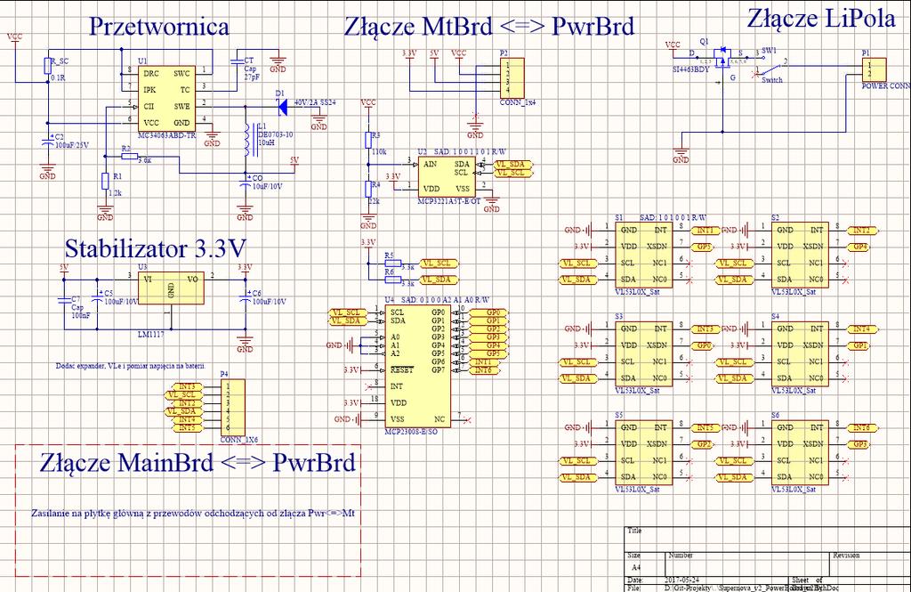 8.4 Płytki modułu zasilania oraz czujników odległości8 ELEKTRONIKA