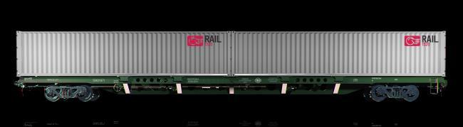 Środki do przewozu kontenerów w transporcie kolejowym W transporcie kolejowym do przewozu kontenerów służą specjalne wagony kontenerowe o stalowej konstrukcji ramowej, które nie mają podłogi, ścian