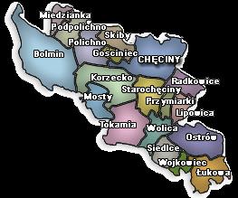 2 Diagnoza czynników i zjawisk kryzysowych wraz z opisem skali i charakteru potrzeb rewitalizacyjnych Gmina Chęciny podzielona jest na: 18 sołectw (26 miejscowości) i są to: 1 Sołectwo Bolmin (4