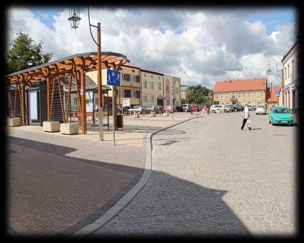 elementy małej architektury, utworzenie łącznie 35 miejsc postojowych dla samochodów osobowych, w tym 2 dla osób