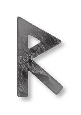 5. RAIDHO REFLEKSJA una Raidho to symbol ko³a, zdarzeñ, które siê tocz¹ i my mo emy nadaæ tylko temu toczeniu siê kierunek.