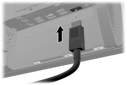 3. Jeżeli dodajesz drugi monitor ze złączem DisplayPort, podłącz jeden koniec kabla