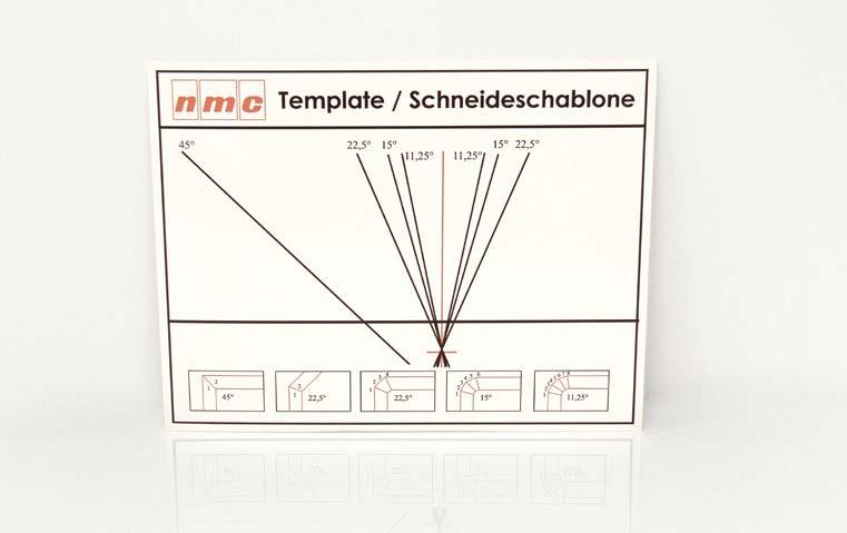 SZABLON NMC Za pomocą otuliny INSUL - TUBE (XT) i szablonu do wycinania NMC można wykonać izolację różnych rodzajów połączeń rurowych.