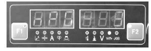 Na lewym wyświetlaczu LCD jest wyświetlany status ustawionych parametrów pracy: npg: dla danego numeru programu brak zapisanych ustawień PrG: ustawienia