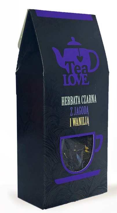 Janusz Dembiński, Jan Dembiński Herbata Tea LOVE czarna z jagodą i wanilią 70 g Mieszanka liści czarnej herbaty z