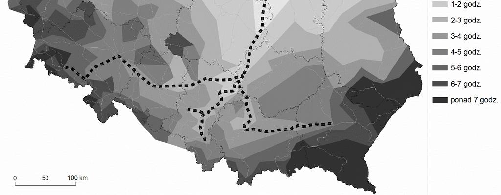 Relacja Odległość liczba pociągów Czas przejazdu pociągiem Stacja docelowa przez [km] na dobę minimalny maksymalny Łódź Widzew Koluszki 126 21 01:25 01:35 Lublin Dęblin 175 10 02:13 02:31 Białystok