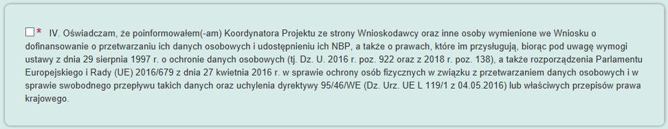 Wnioskodawca niebędący Koordynatorem projektu powinien