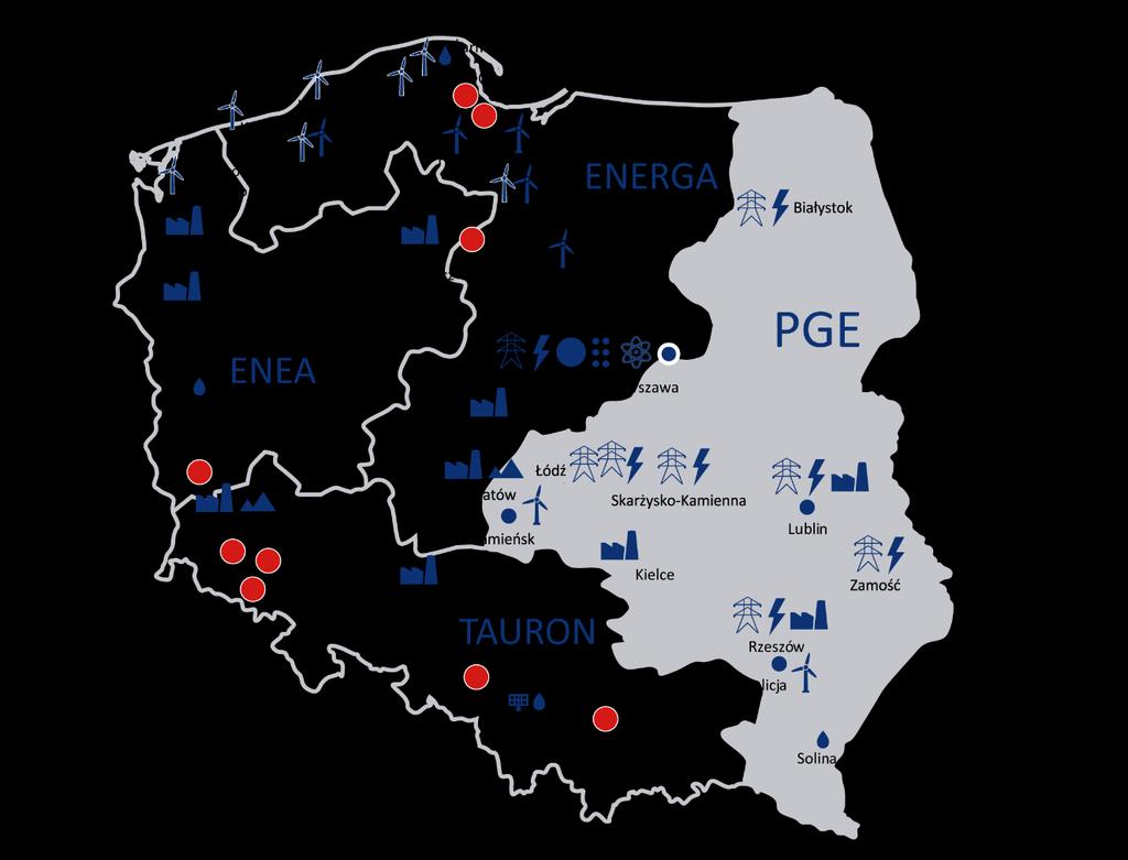 2 Grupa Kapitałowa PGE w pigułce Wydobycie Wytwarzanie Przesył Dystrybucja 2 odkrywkowe kopalnie węgla brunatnego (Bełchatów i Turów) Wydobycie ~50 mln ton na rok Produkcja energii elektrycznej netto