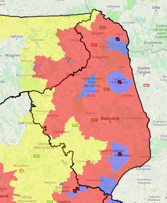 Current situation in pigs Podlaskie region in municipality of Dabrowa Białostocka, sokólski district, in the area listed in Part III of the Annex to CID 2014/709/EU:
