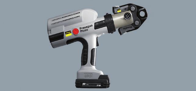Zasady stosowania metalowych systemów instalacyjnych - Wydanie 3 Pressgun Picco z akumulatorem Zaciskarka 18 V / 2 Ah Akumulator litowojonowy Rys.