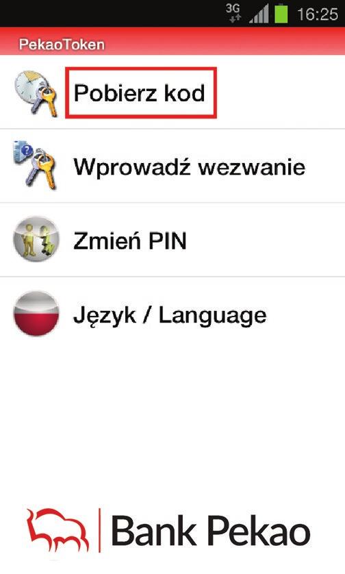 W przypadku realizacji przelewu w aplikacji na tablety, jako wezwanie wprowadź 8 cyfr wskazanych nad polem na wprowadzenie kodu autoryzacyjnego.