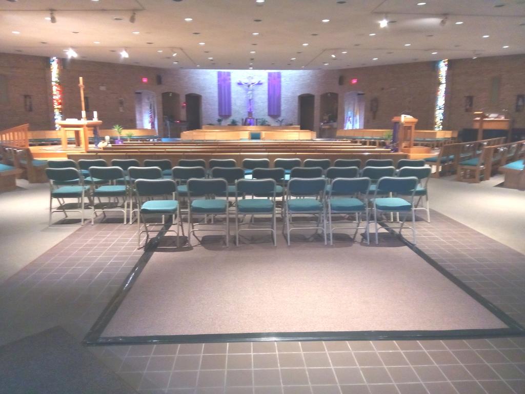 WHERE IS THE BAPTISMAL FONT? I m sure that you have already noticed that our baptismal font is no longer at the entrance to the church.