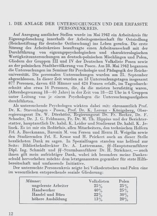 Dotyczył on prowadzonych w Poznaniu przez jednego ze zwolenników psychologii rasowej Rudolfa Hippiusa badań psychologicznych nad potomstwem mieszanych, polsko-niemieckich małżeństw.
