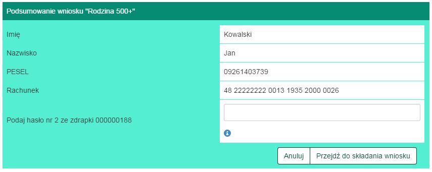 132 Wnioski Rysunek 12.9: Autoryzacja 12.5 Wniosek o kredyt Kolejna pozycja w menu bocznym to wniosek o kredyt.