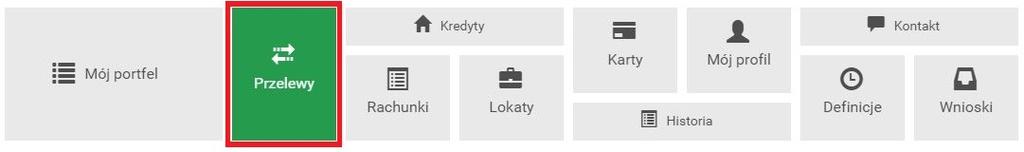 Rozdział 4 Przelewy W tej części dokumentacji opisana zostanie funkcjonalność związana z wykonywaniem przelewów, tworzeniem listy adresatów, przeglądaniem operacji oczekujących i niewykonanych oraz