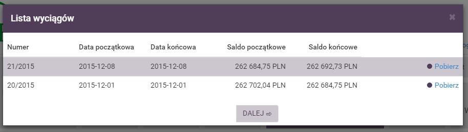 Na przelewach niezdefiniowanych, niebędących zleceniem stałym, pojawiają się także klawisze skrótu wykonaj ponownie przynoszący użytkownika do czwartego kroku przelewu bez konieczności wypełniania