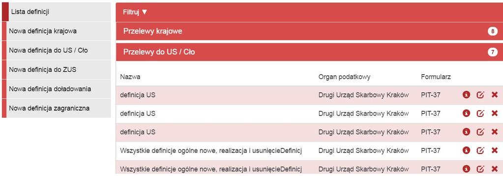 90 Definicje Rysunek 11.6: Lista definicji do US Rysunek 11.