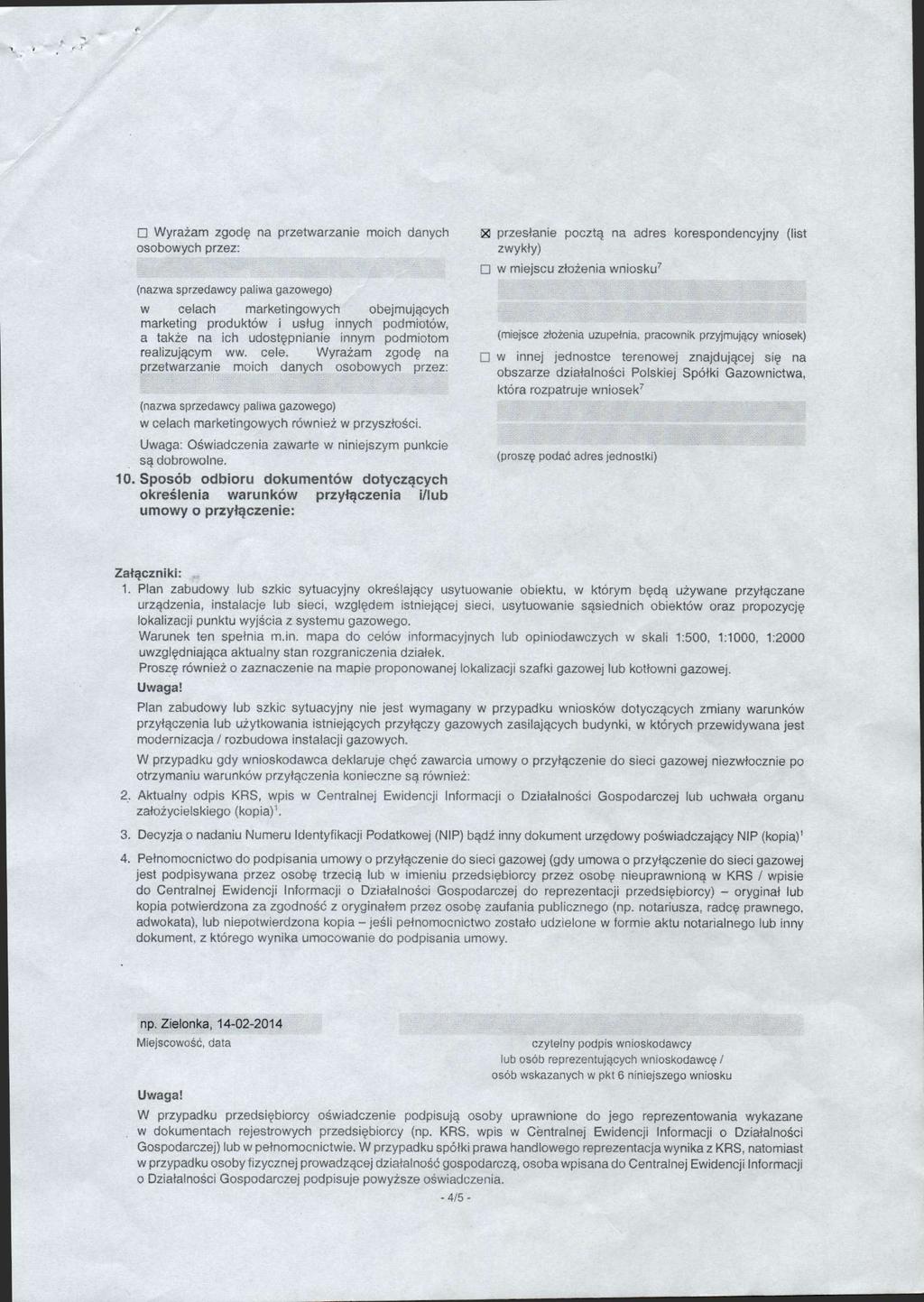 Wyrażam zgodę na przetwarzanie moich danych osobowych przez: w celach marketingowych obejmujących marketing produktów i usług innych podmiotów, a także na ich udostępnianie innym podmiotom