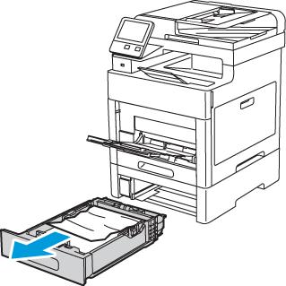 papier ze ścieżki papieru. 1. Wyciągnij tacę 2 