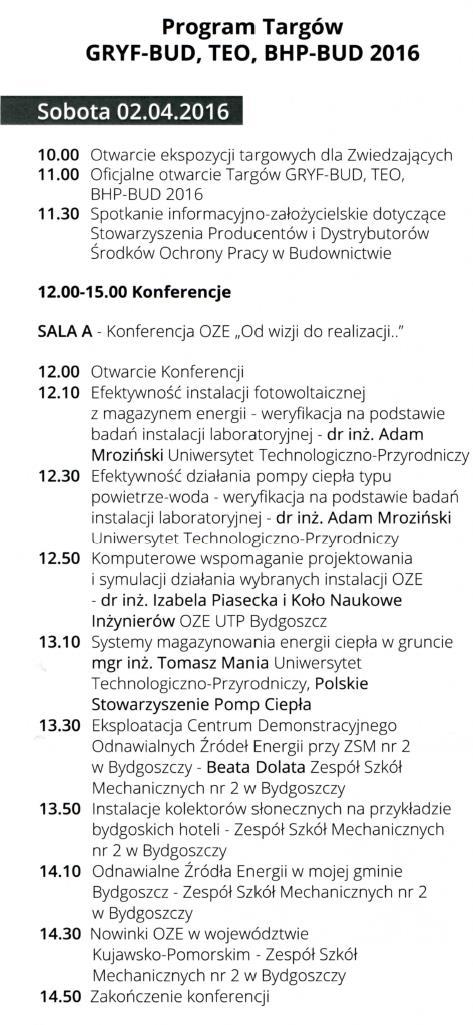 Program konferencji