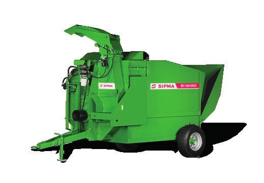 ROZDRABNIACZE BEL SIPMA RB 1200 KRUK SIPMA RB 1500 KRUK Bęben nożowy rozdrabnia materiał i podaje na łopatki wirnika wyrzutowego, zapewniając dużą przepustowość i wydajność maszyny, natomiast model