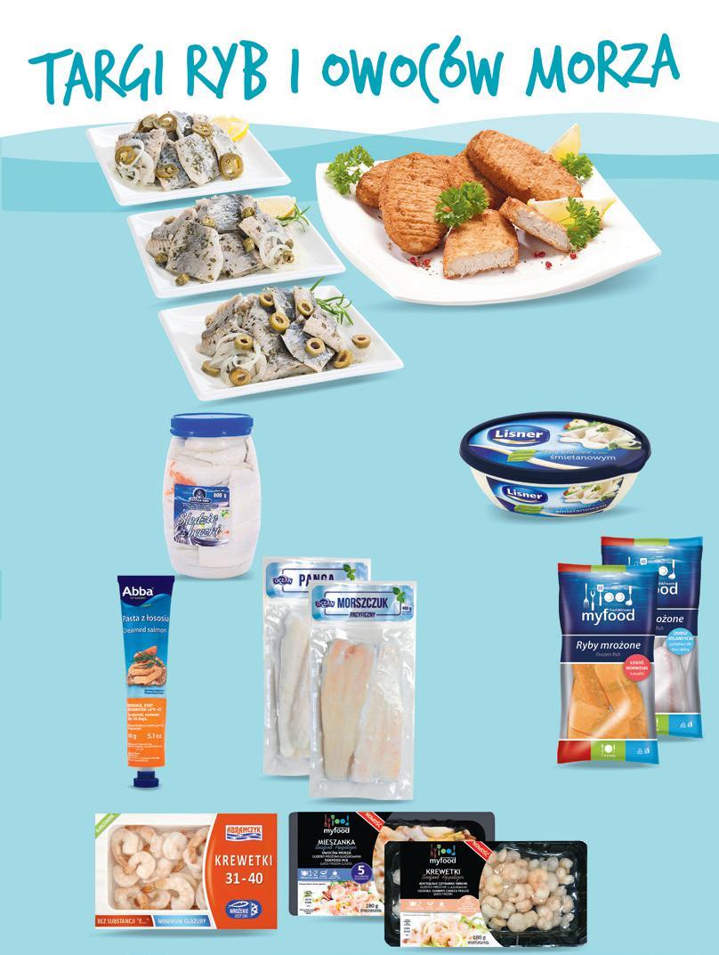 Filety śledziowe Dega z zielonymi oliwkami z kaparami z papryczkami jalapeno 14 99 Kotlety rybne Komersmag 15,99 11 99 4 zł Śledzie Kapitan Navi 800 g, 14,99 zł / 14,99 3 zł 11 99 Filety śledziowe
