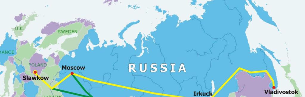 Mapa 4. Paneuropejski Korytarz Transportowy III Źródło: Colliers International na podstawie www.euterminal.pl, luty 2018 r.