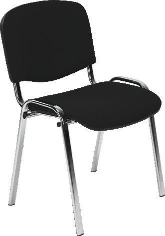 Metalowa rama krzesła malowana na kolor czarny lub chromowana.
