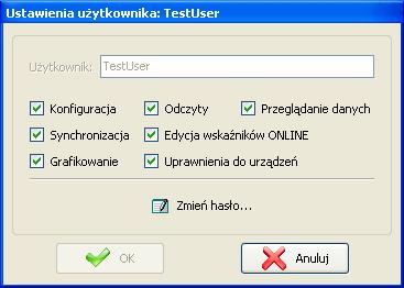 Dodaj uŝytkownika pozwala na dodanie nowego uŝytkownika programu.
