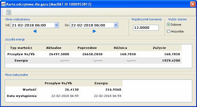 W celu przełączania się pomiędzy róŝnymi rodzajami energii naleŝy uŝyć przycisków (z symbolami energii) umieszczonych w górnej części okna.