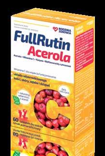 Zhydrolizowane składniki tkanki chrzęstnej, w tym: Kolagen typu II Siarczan chondroityny Kwas hialuronowy 2 kapsułki (%RWS*) 900 mg 450 mg 90 mg 9 mg Witamina C 160 mg (200%) FullRutin Acerola