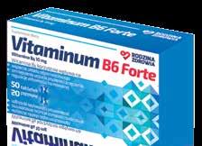 (%RWS*) Tiamina (Witamina B 1 ) 3 mg (272%) Vitaminum B6 Forte Vitaminum B6 Forte zawiera 10 mg witaminy B6, która wpływa na zmniejszenie uczucia znużenia i zmęczenia.