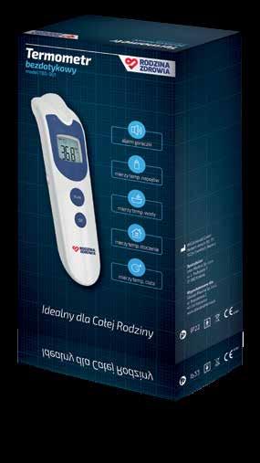 Parametry produktu: innowacyjny czujnik podczerwieni pozwala w ciągu 2 sekund dokonać pomiaru temp.
