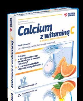 Calcium One szczególnie polecany jako uzupełnienie codziennej diety w wapń, między innymi w okresie pylenia roślin, w sezonie jesienno-zimowym, w okresie intensywnego wzrostu u starszych dzieci i