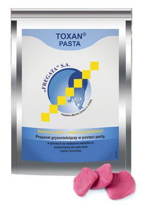 TOXAN PASTA Odporna na wilgoć, na niskie temperatury (mróz) i na wysokie temperatury (upały) - duża zawartość tłuszczu.