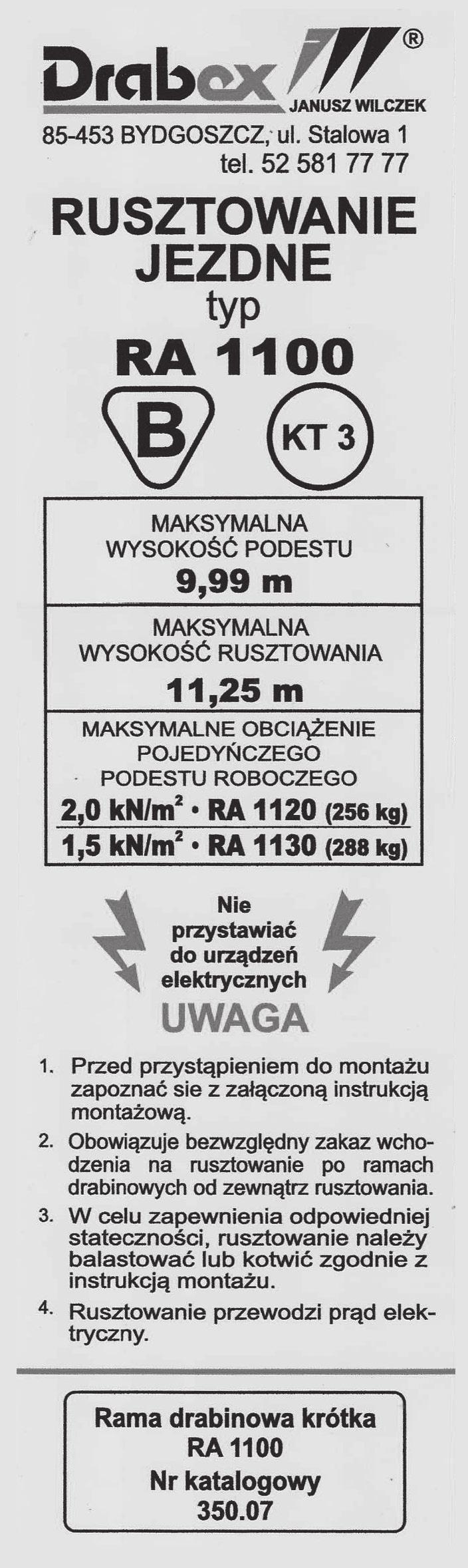 31 7. OZNAKOWANIE RUSZTOWANIA