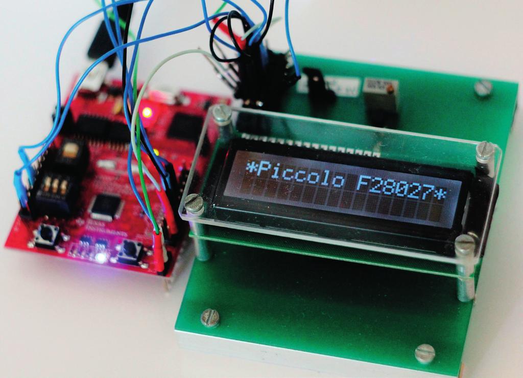 C2000 Piccolo LanuchPad (7) Łatwa obsługa wyświetlacza LCD Wyświetlacze alfanumeryczne LCD ze sterownikiem typu HD44780 są praktycznie standardem przemysłowym.