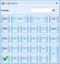 Rys 10. Kalendarz Ponadto Kalendarz w polu z datą można wywołać przez menu kontekstowe lub skrót klawiaturowy: <ALT>+<STRZAŁKA w DÓŁ>.
