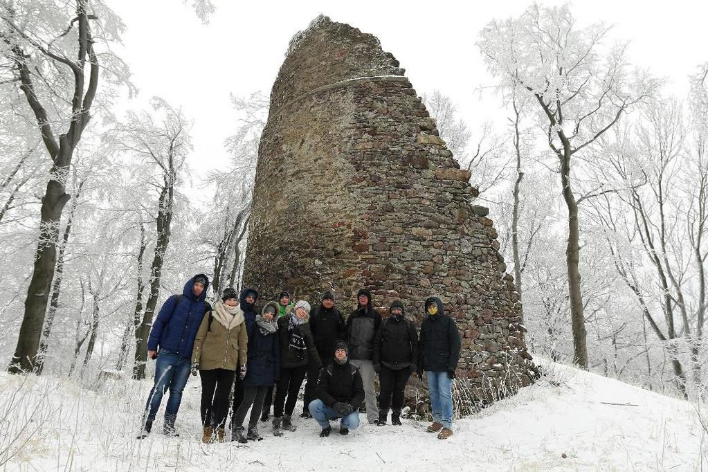 Ruiny zamku Homole na szczycie
