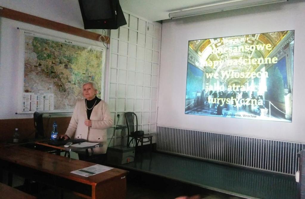 16 marca 2018, w ramach spotkań organizowanych przez Oddział Wrocławski PTG, prof.