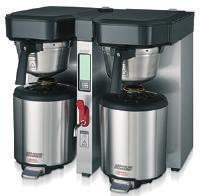 Thermal brewers 37 Aurora 5.7 TWL Z 2 systemami do zaparzania kawy, oddzielnym kranikiem do wrzątku.