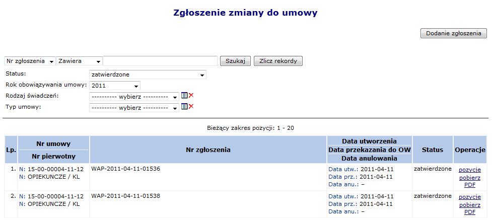 21 Lista rejonów operacyjnych Aby zapoznać się z personelem, jaki został przypisany do wybranego rejonu operacyjnego należy wybrać opcję Personel, która dostępna jest w kolumnie Operacje.