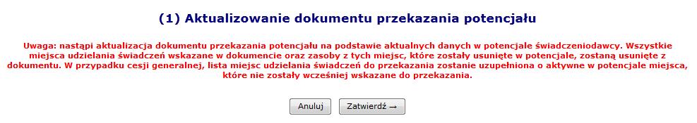 Rys. 5.85 Dokument o statusie pozycja anulowana Jeżeli podczas przetwarzania danych w systemie oddziałowym wystąpi jakiś błąd, pozycja będzie podświetlona na czerwono: Rys. 5.86 Dokument o statusie błąd Dla takiej pozycji w kolumnie Operacje będą dostępne są cztery dodatkowe opcje: 1.