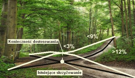 Wymogi dla dróg modernizowanych i po nowym śladzie potrzeba