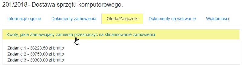 6.2.2 Otwarcie Ofert Otwarcie ofert nastąpi automatycznie za pośrednictwem Platformy na karcie Oferta/Załączniki, po upływie terminu ich