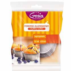 zmywania Foremki aluminiowe muffiny i suflet, 12