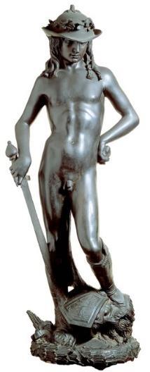 Donatello był pierwszym artystą od czasów antyku, który stworzył wolno stojący, niebędący częścią grupy postaci czy elementem architektury posąg nagiego mężczyzny.