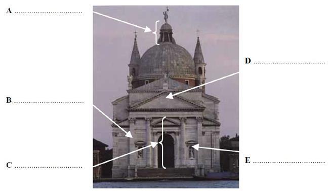 Rozpoznaj zaznaczone elementy architektoniczne i wpisz ich nazwy. Filippo Brunelleschi (1377-1446) Naukę rozpoczął we florenckich warsztatach złotniczych i rzeźbiarskich.