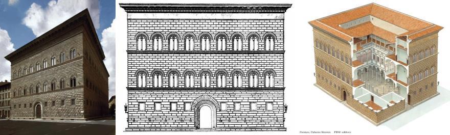 Nowatorski przy tym był również pomysł wpisania w dolny poziom fasady schematu łuku triumfalnego. Znakomicie nadawał się on jako architektoniczna oprawa głównego wejścia.