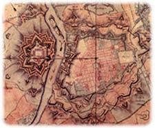 Ryc. 106. Alessandria. miary 162,5 x 487,5 m, co tworzy prostokąt o proporcji boków 1:3 180.